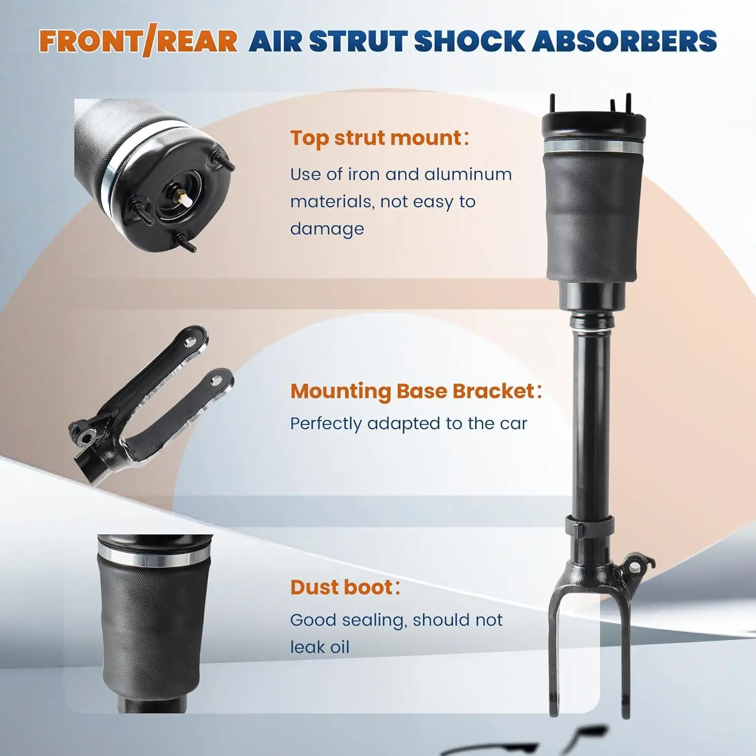 1643204613 1643205813 1643204513 2 pièces jambe de force de Suspension pneumatique avant gauche + droite pour 2007-2012 Mercedes Benz GL450 SA-1039