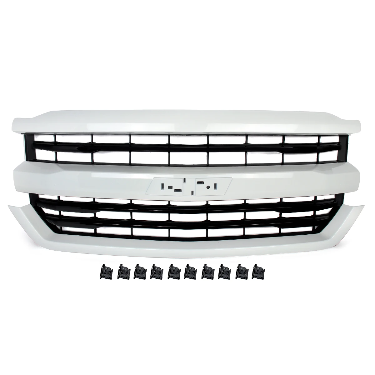 Replace For Chevrolet Silverado 1500 High Country 2016 2017 2018 Front Bumper Upper Grille Radiator Mesh Grills Air Inlet Grill