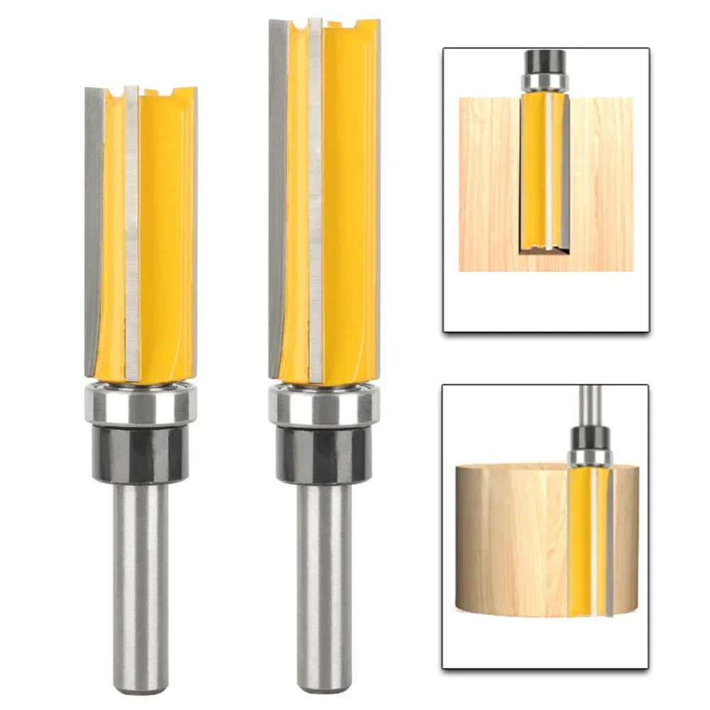 1pc 8mm Shank Flush Trim Router Bit Four Blades Milling Cutter Trimmer Cleaning Flush Router Bit For Wood Woodworking Tools