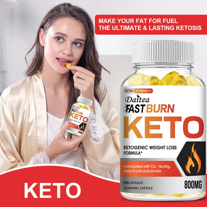 Daitea Keto Capsules - Promote Muscle Mass, Metabolism, Weight Management, Belly Fat Burning 120 Vegetable Supplements