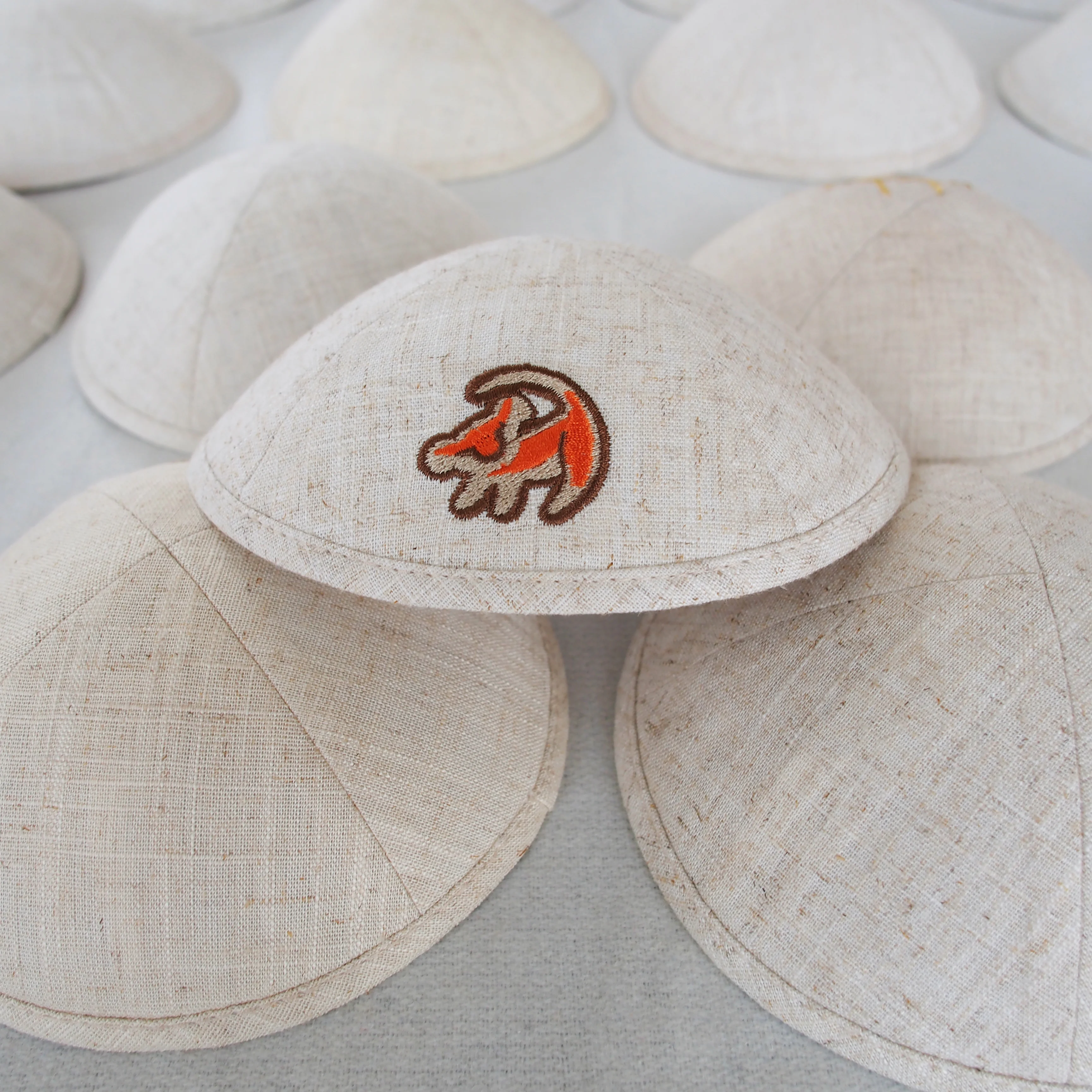 Light Blue Burlap, Sky Blue Burlap Kippah, Kippa, Kippot, Kipot, Yarmulke, Yarmulka