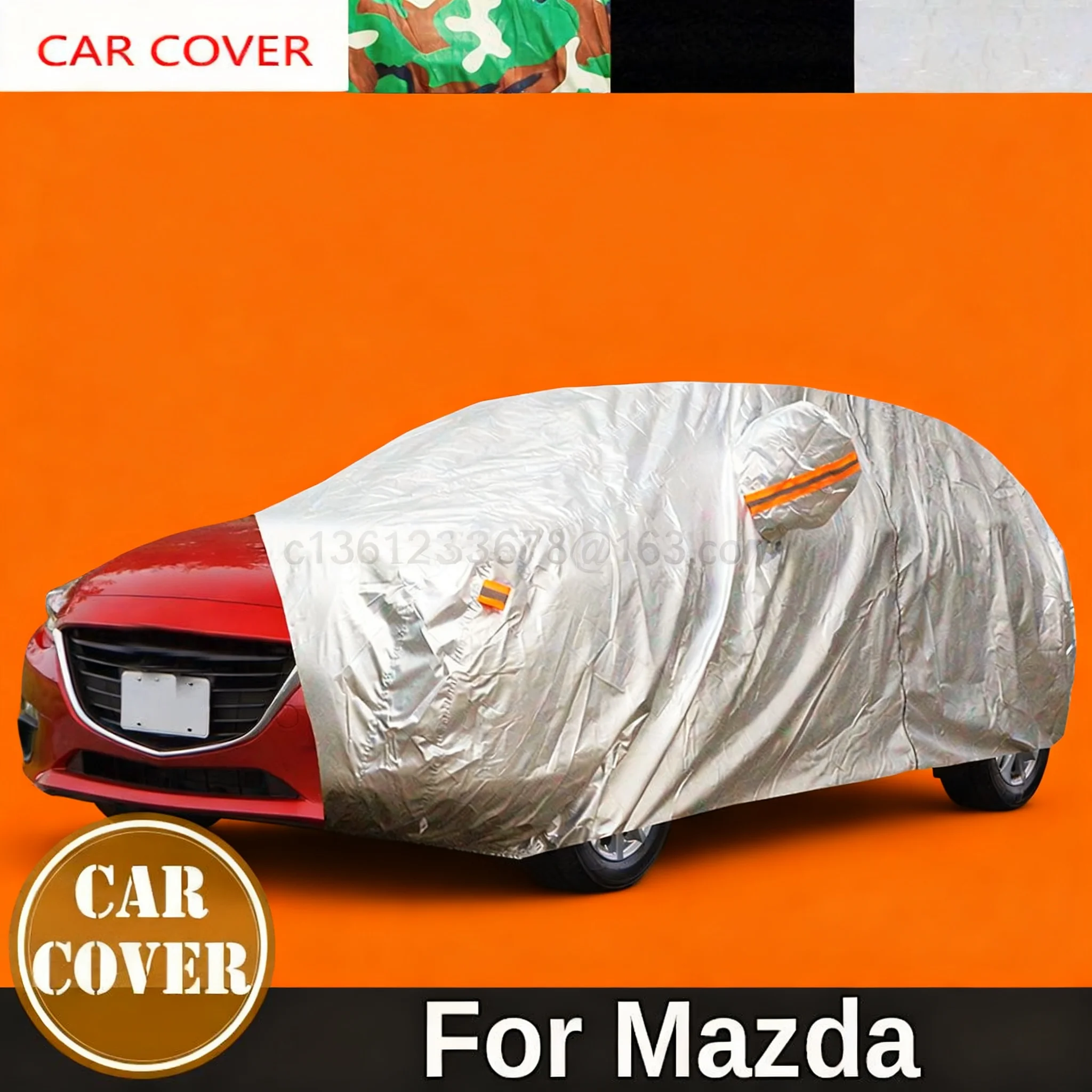 

Full Waterproof Car Cover For Mazda 3 626 8 Verisa Premacy MPV Demio Auto Outdoor Sun Anti-UV Rain Snow Resistant Cover