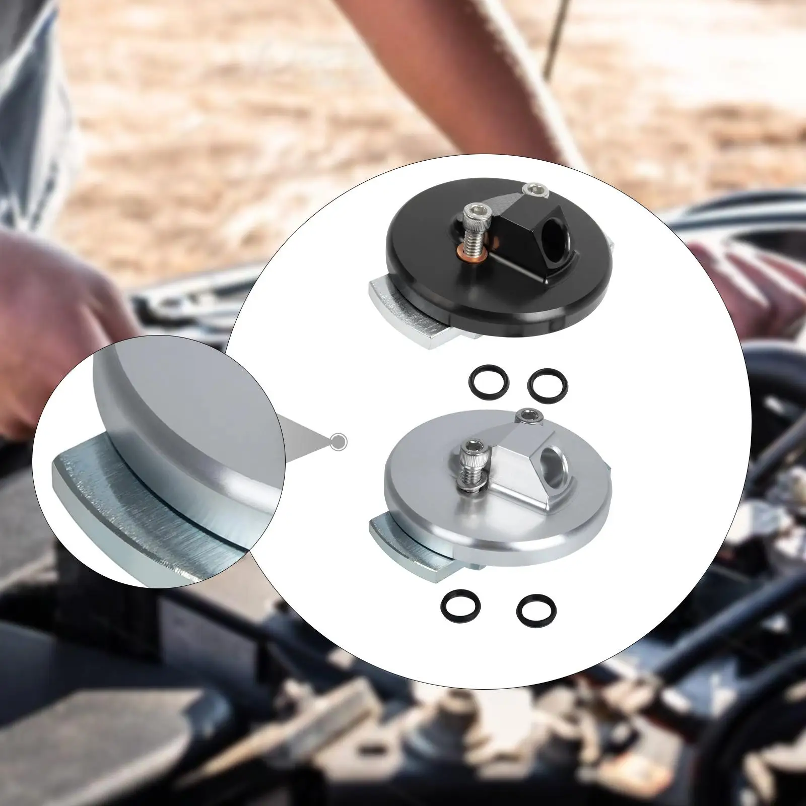 Sturdy Aluminum Dipstick Adapter Flange Repair Accurate Oil Level Reading Kit for Ford 7.