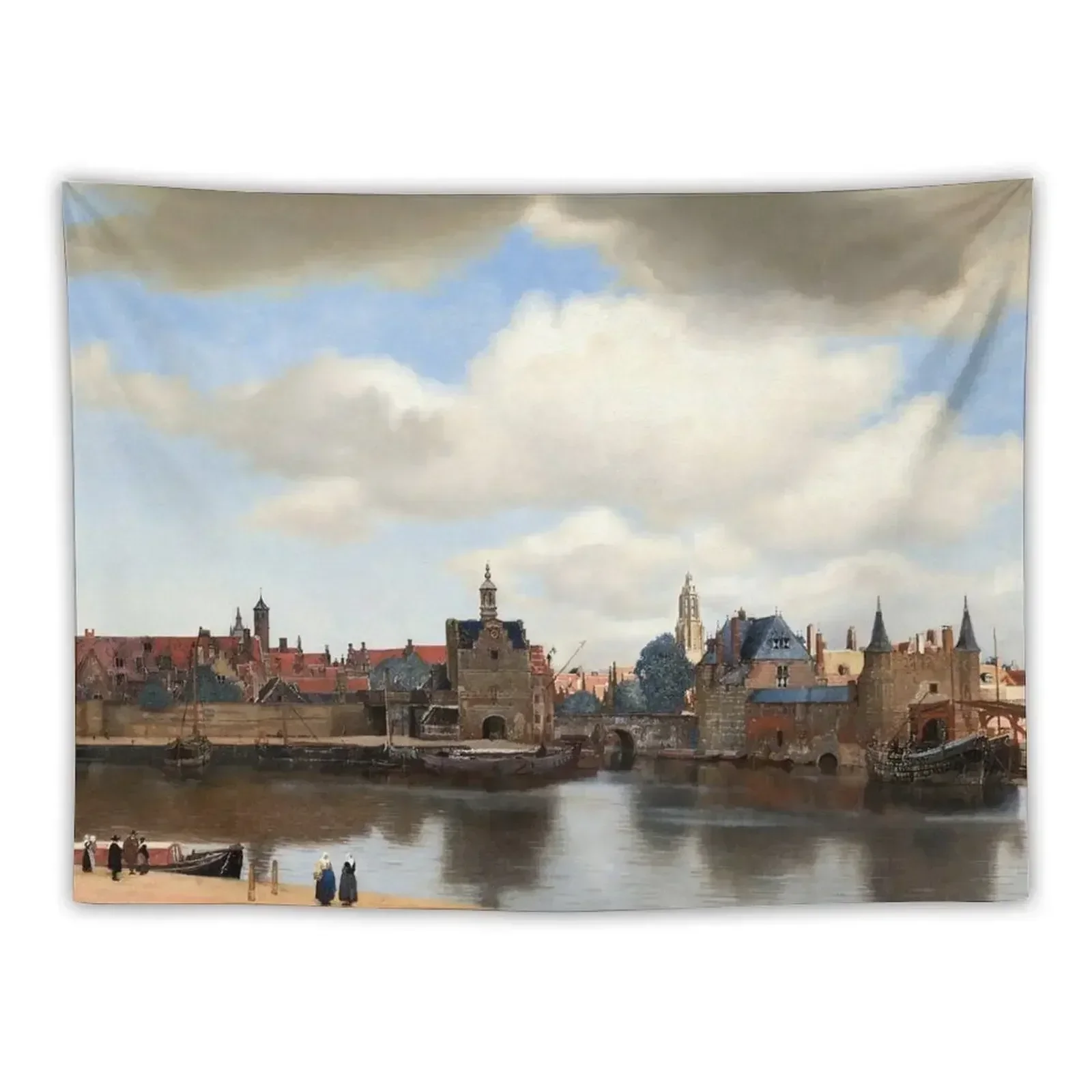 

View Of Delft, by Johannes Vermeer Tapestry Aesthetic Room Decoration Wall Carpet Tapestry