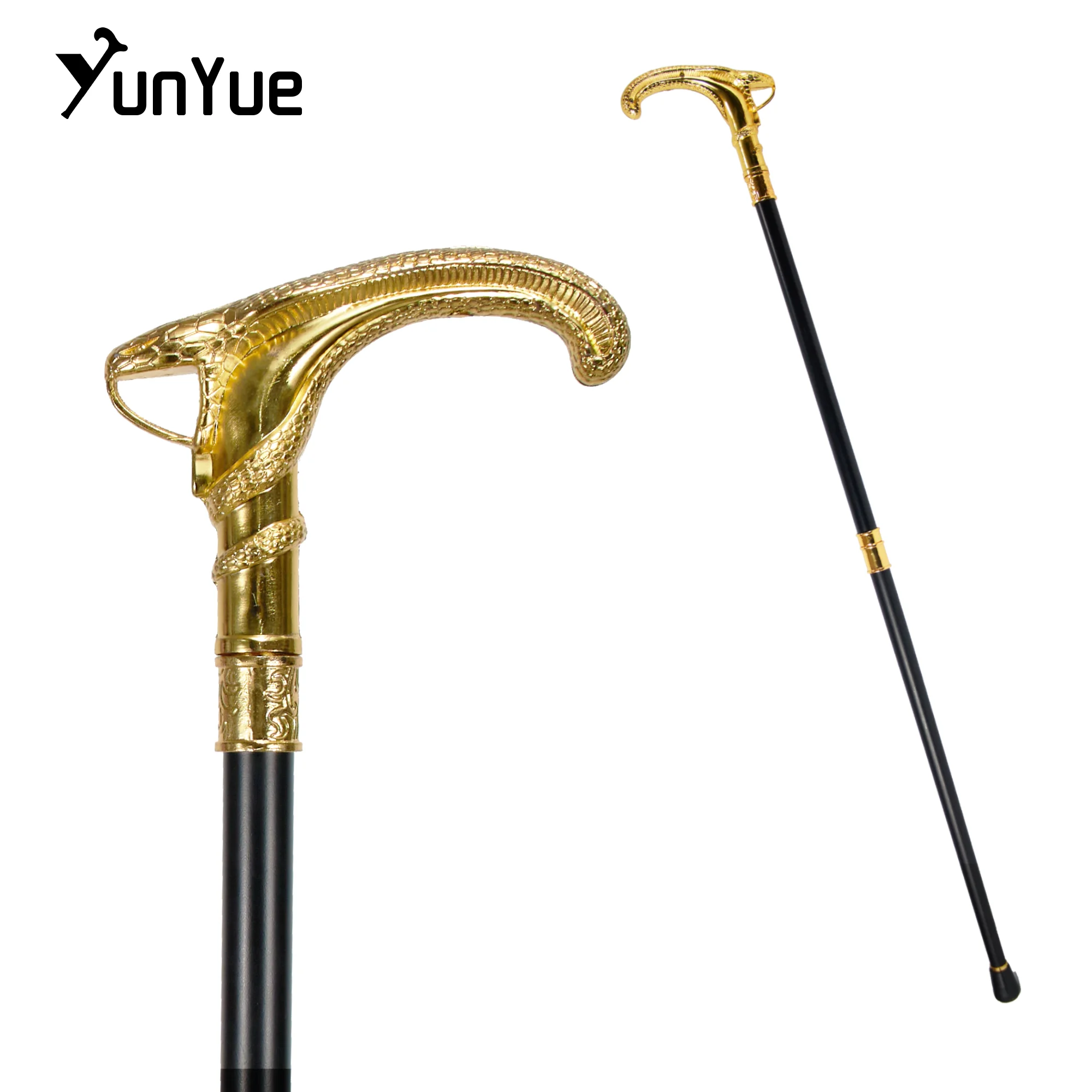الذهب بيثون موضة حفلة عصا للمشي السادة الزخرفية عصا للمشي Cospaly خمر عصري عصري عصا للمشي Crosier 93 سنتيمتر