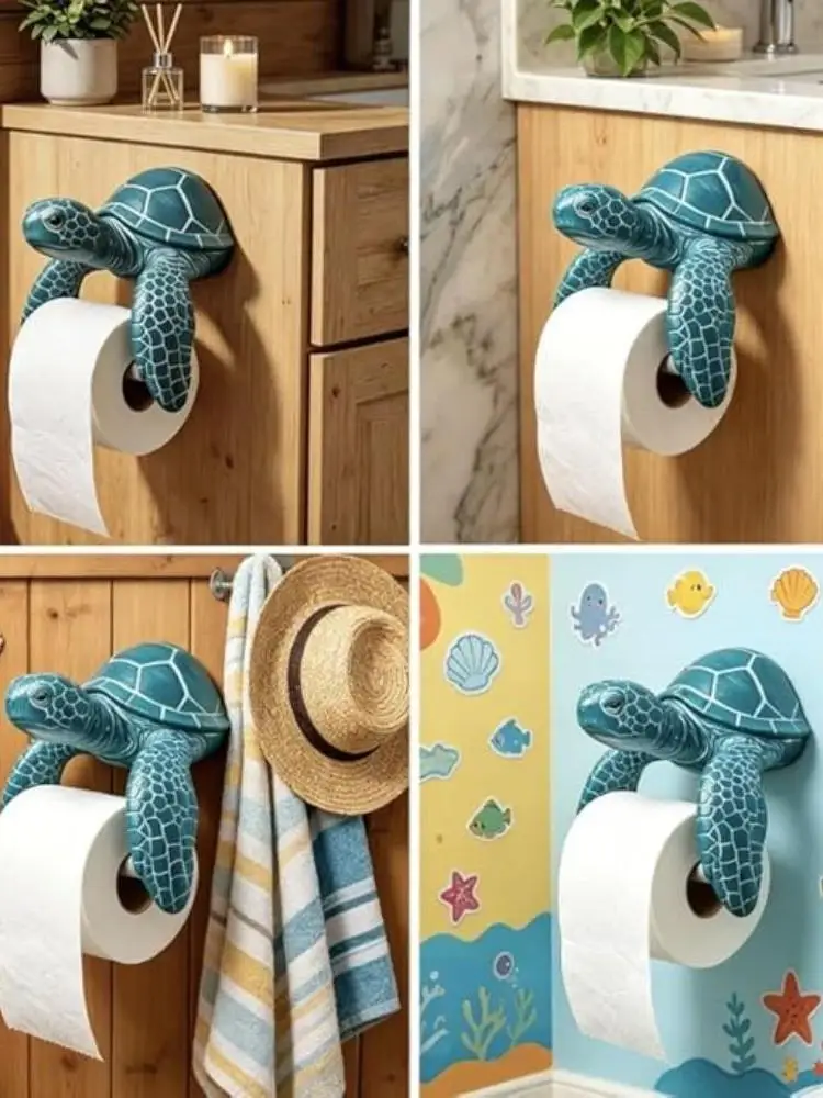 3D-gedruckter Toilettenpapierhalter im maritimen Design, ohne Bohren, einfache Montage, Papierrollenhalter, nautische Badezimmerdekoration