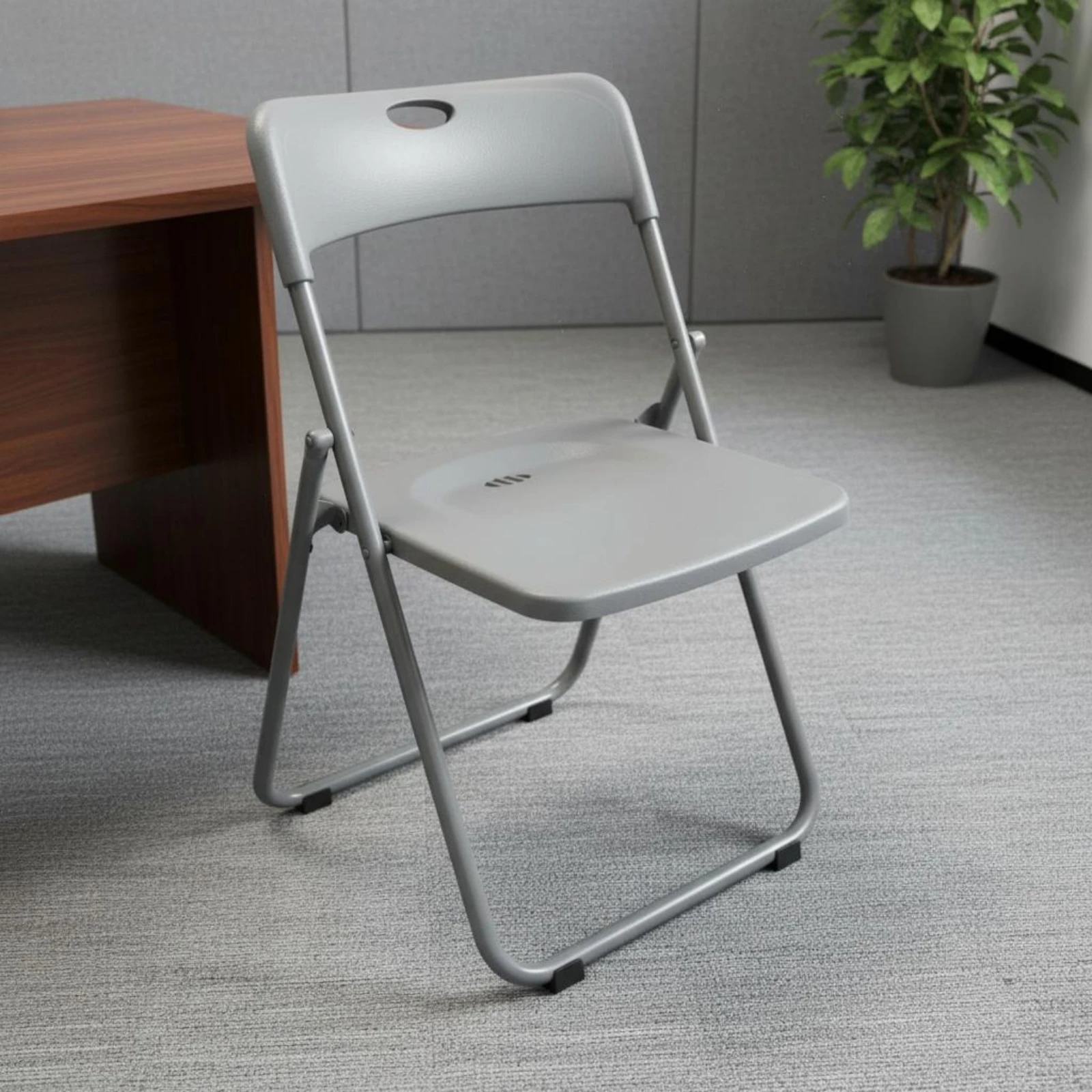 Foldable Meeting Chair No Assembly Required Portable Folding Chair Portable Foldable Seat Back Support Collapsible Bar Stool