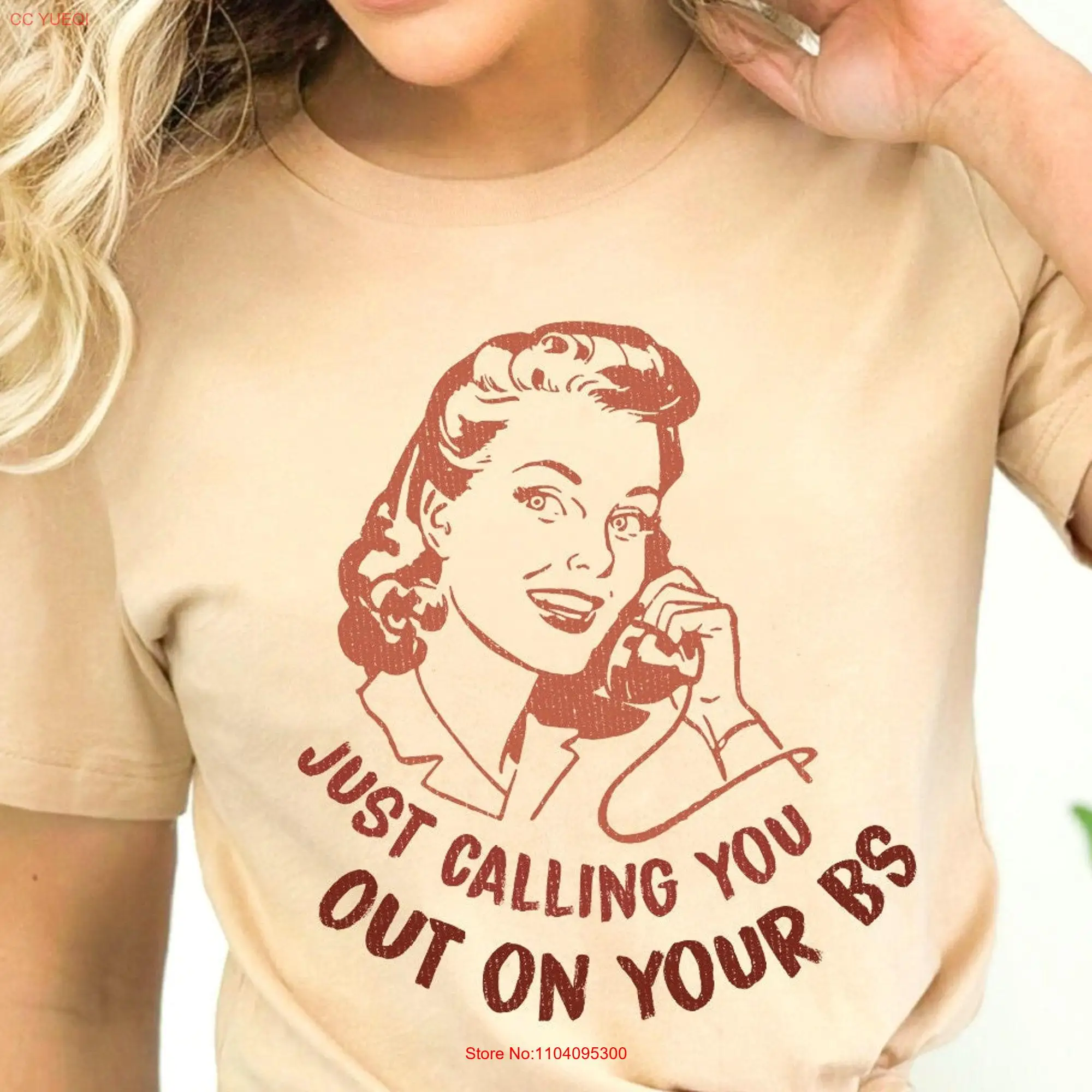 1950s Humor T Shirt Funny Vintage Humour Woman BullshiT Retro  long or short sleeves