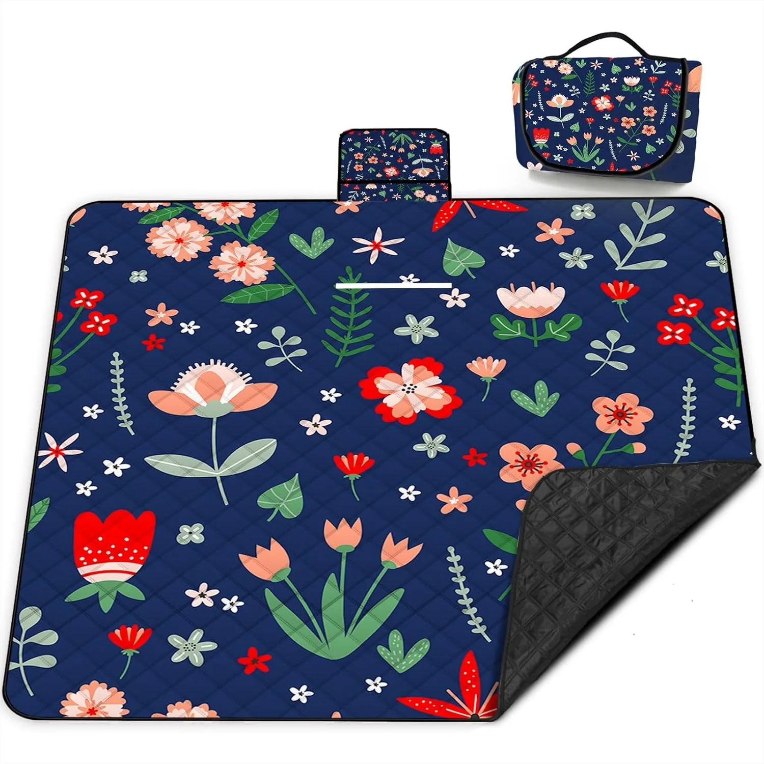 

Extra Large Picnic Blanket Waterproof, 80x80 Inch Foldable Beach Blanket for 6-8 Adults, Outdoor Camping Travel