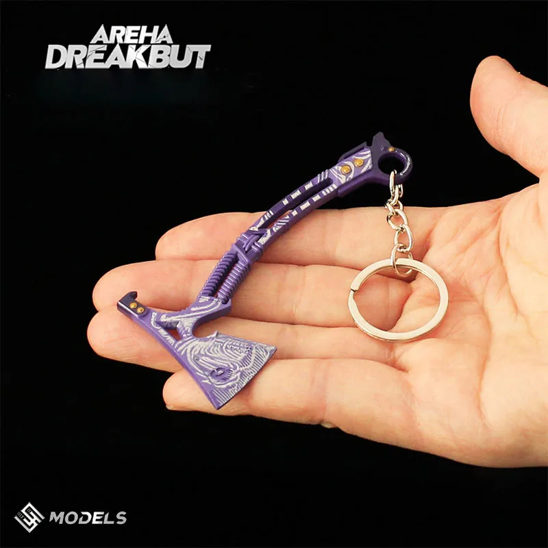 9cm Arena Breakout Ice Sea Warriors Battle-axe Mini Keychains Sword Toy Model Metal Pendant Game Peripheral Children's Toys Gift