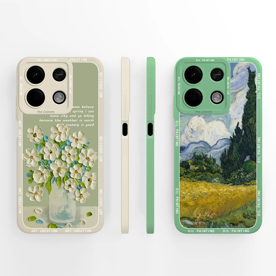 For Redmi Note 13 Pro Plus 5G Cases Advanced Sense Flowers Silicone Shell For RedmiNote13 13ProPlus 5G Prevalent Fundas Bumper