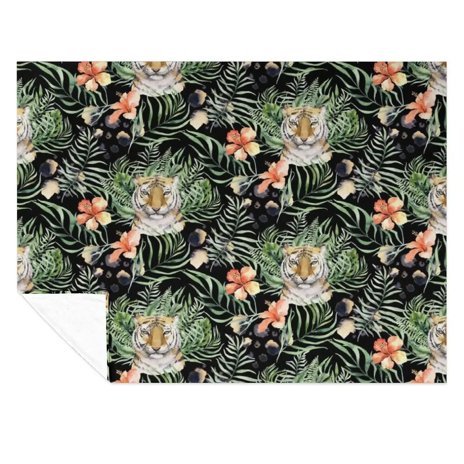 

Tiger Pattern I Throw Blanket Loose Decoratives Hairy heavy to sleep Blankets