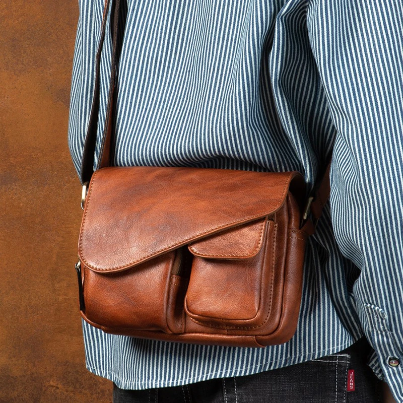 Tas Selempang Kulit Pria yang  - Phone Accessories In China ulasan dan harga
