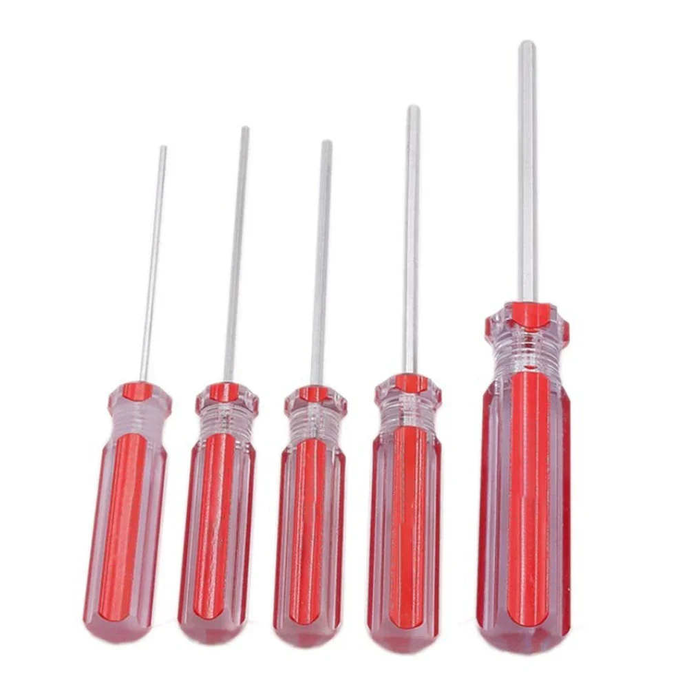 5PCS 1.5-4mm Hexagon Screwdriver Set Flat Head Hex Magnetic Repairing Electronics Toy Furniture Hand Tool Accessories