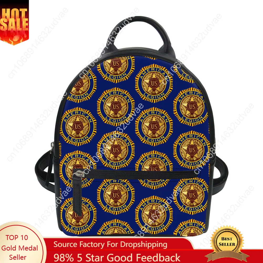 

American Legion Logo Backpack Purse Women Schoolbags Personalized Double Shoulder Bag High Quality Daypack Travel Bag Gift