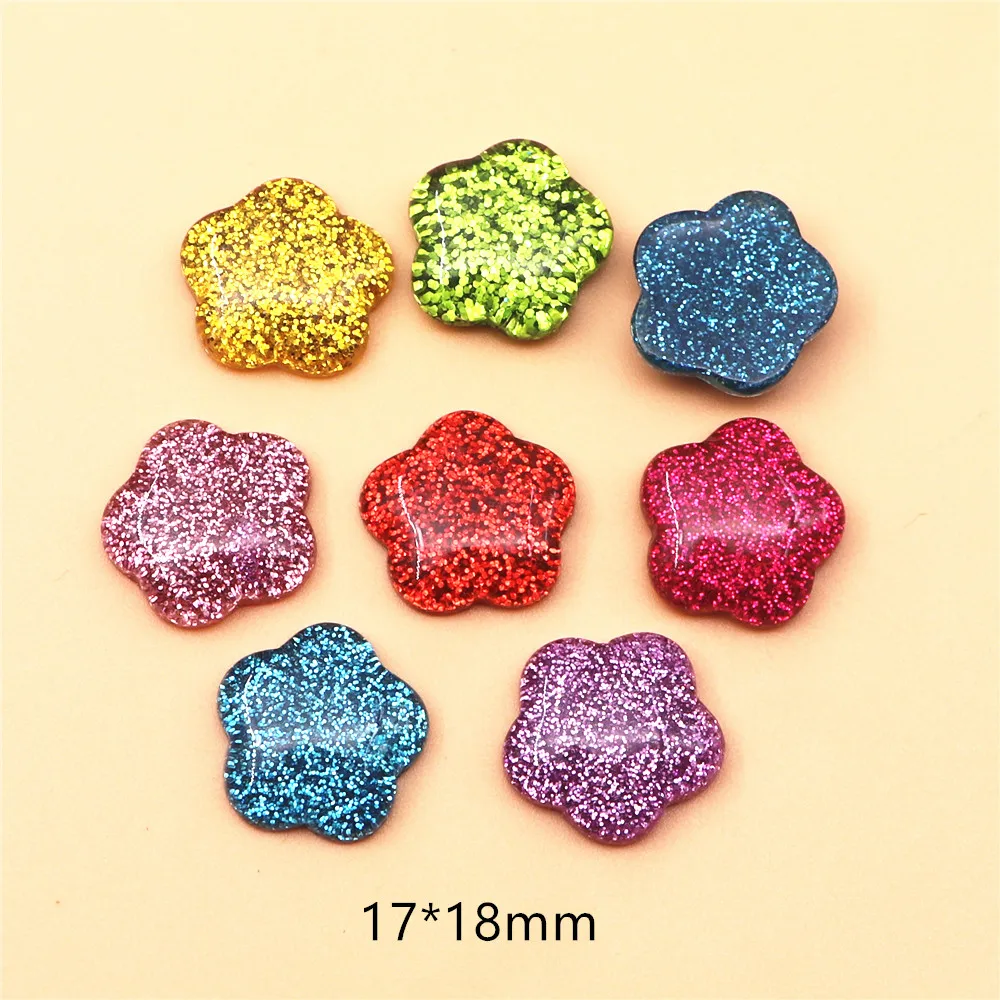 30pcs  Mix Colors Resin Heart/Star/Round Flatback Cabochon DIY Home Garden Hand Craft Scrapbook Decoration Accessories