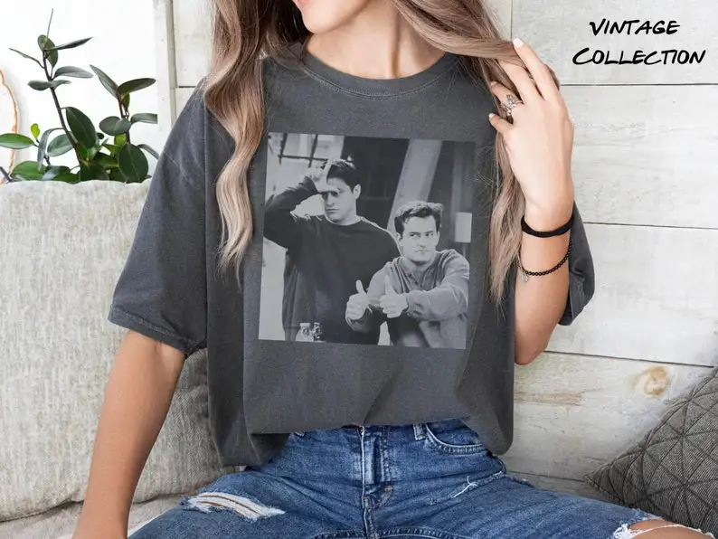 

Vintage Joey and Chandler Funny T-Shirt - Friends TV Show Inspired, Comfort Colors