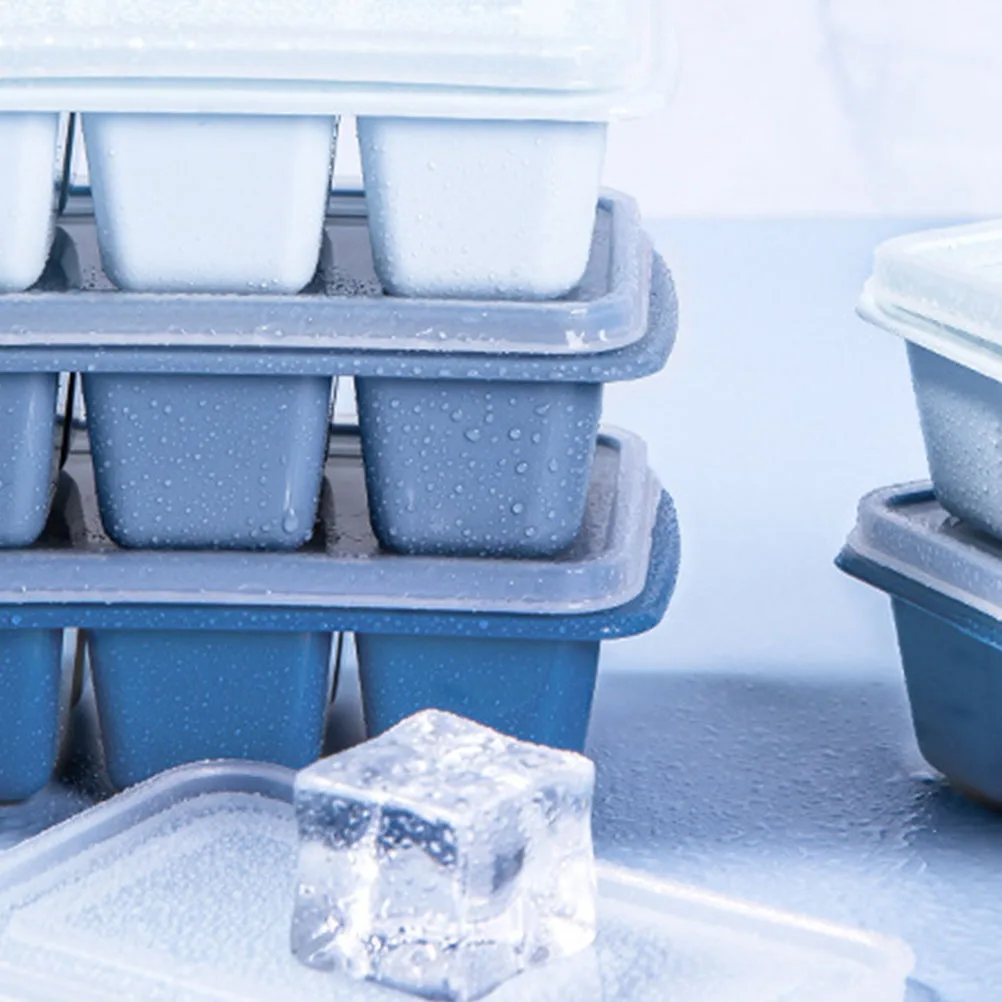 

3 Pcs Grid Ice Cube Trays Leak Free Mold for Cocktail Ice Trays For Freezer Whiskey Drinks Freezer Reusable Storage Party DIY