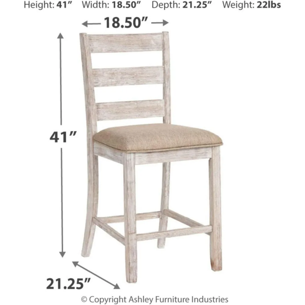 24" Counter Height Upholstered Barstool Set of 2