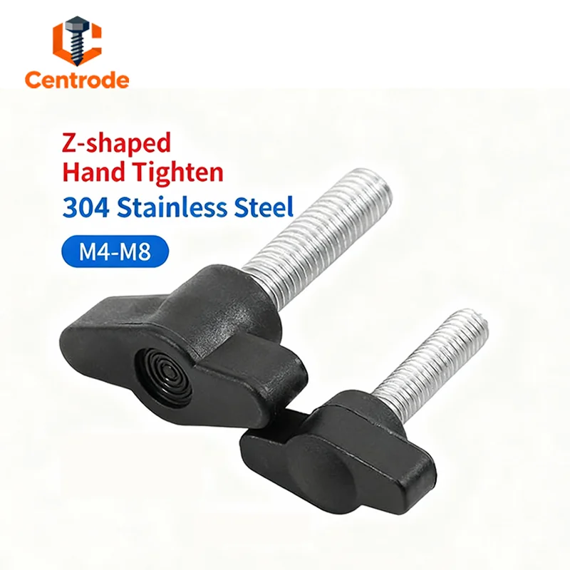 

304 Stainless Steel Z-Type & T-Handle Slotted Thumb Screws | Adjustable Grip Hand-Tighten Screws M4-M6#27