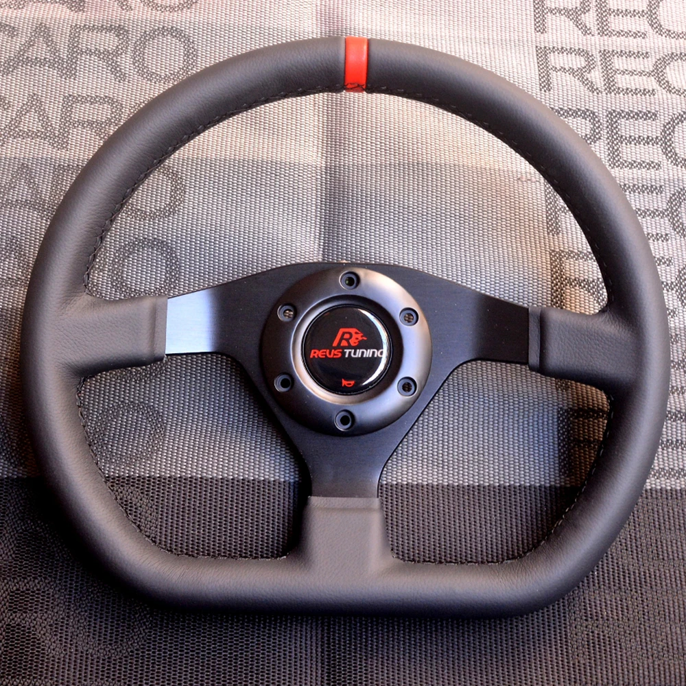 320 مللي متر 12.6 بوصة Revstuning D شكل سيارة مسطحة القيادة رالي سباق الرياضة محاكاة الكمبيوتر لعبة فيديو عجلة القيادة