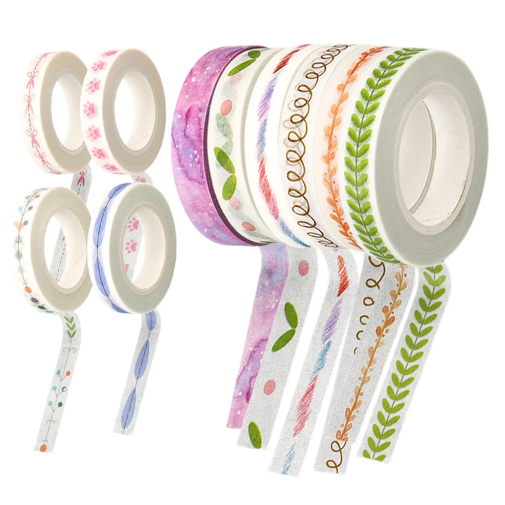 10 рулонов ленты для скрапбукинга «сделай сам», лента для скрапбукинга, журнал, винтажная декоративная клейкая бумага, принадлежности для рукоделия, рулон наклеек