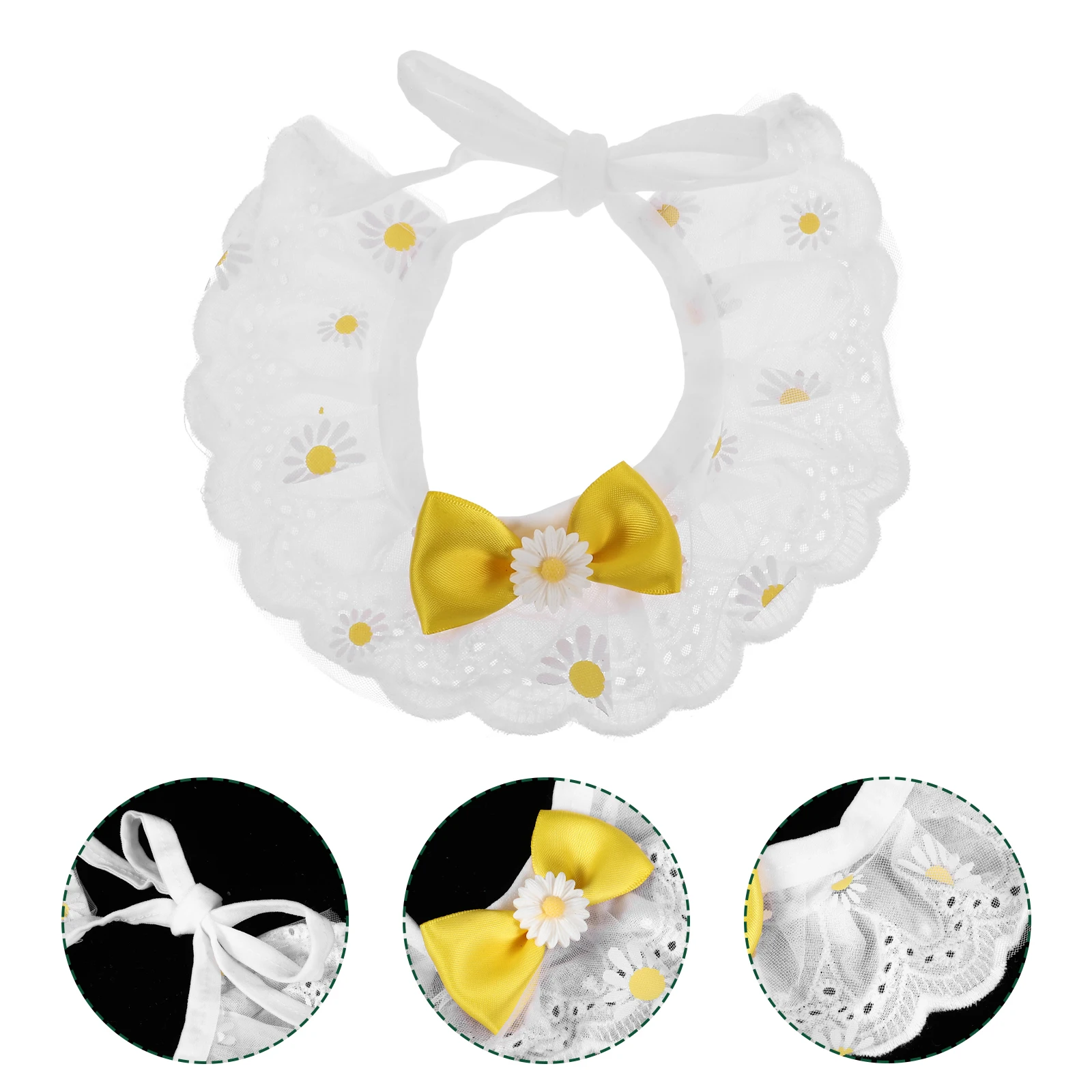 

Pet Neck Collar Wear resistant Adorable Style Adjustable Reusable Puppy Dog Scarf Decorative Cat Accessory Lace