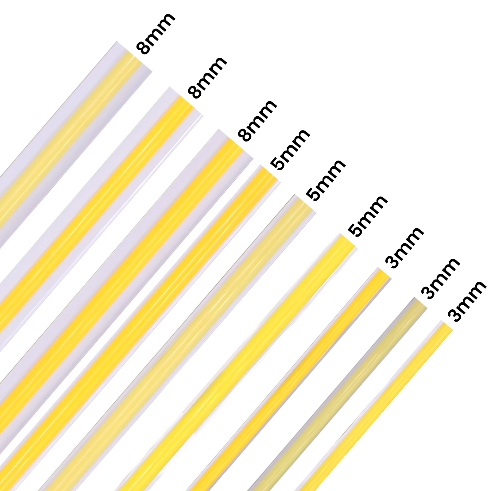 5V 320LEDs/m COB LED Strip Light 3mm 5mm 8mm Ultra Thin RA90 High Bright Flexible LED Tape Lamp Home Linear Lighting