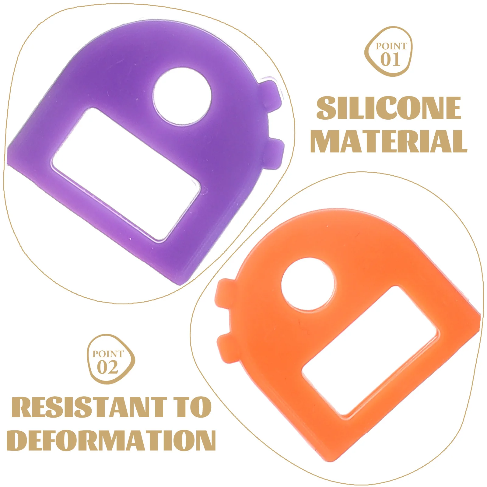 

16pcs Colorful Caps Novelty Covers Reusable Identifying Key Identify Marker Key Covers Caps Keychains