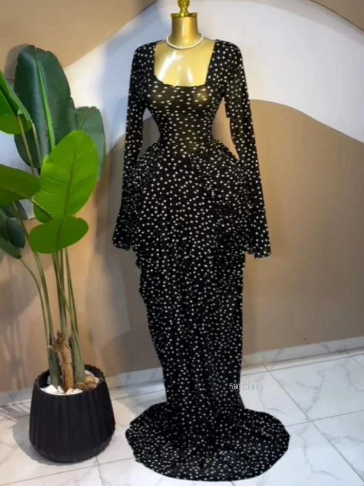 

Элегантное женское длинное платье трапециевидной формы с длинными рукавами и цветочным принтом тай-дай, 2026, модные платья для дня рождения и образования