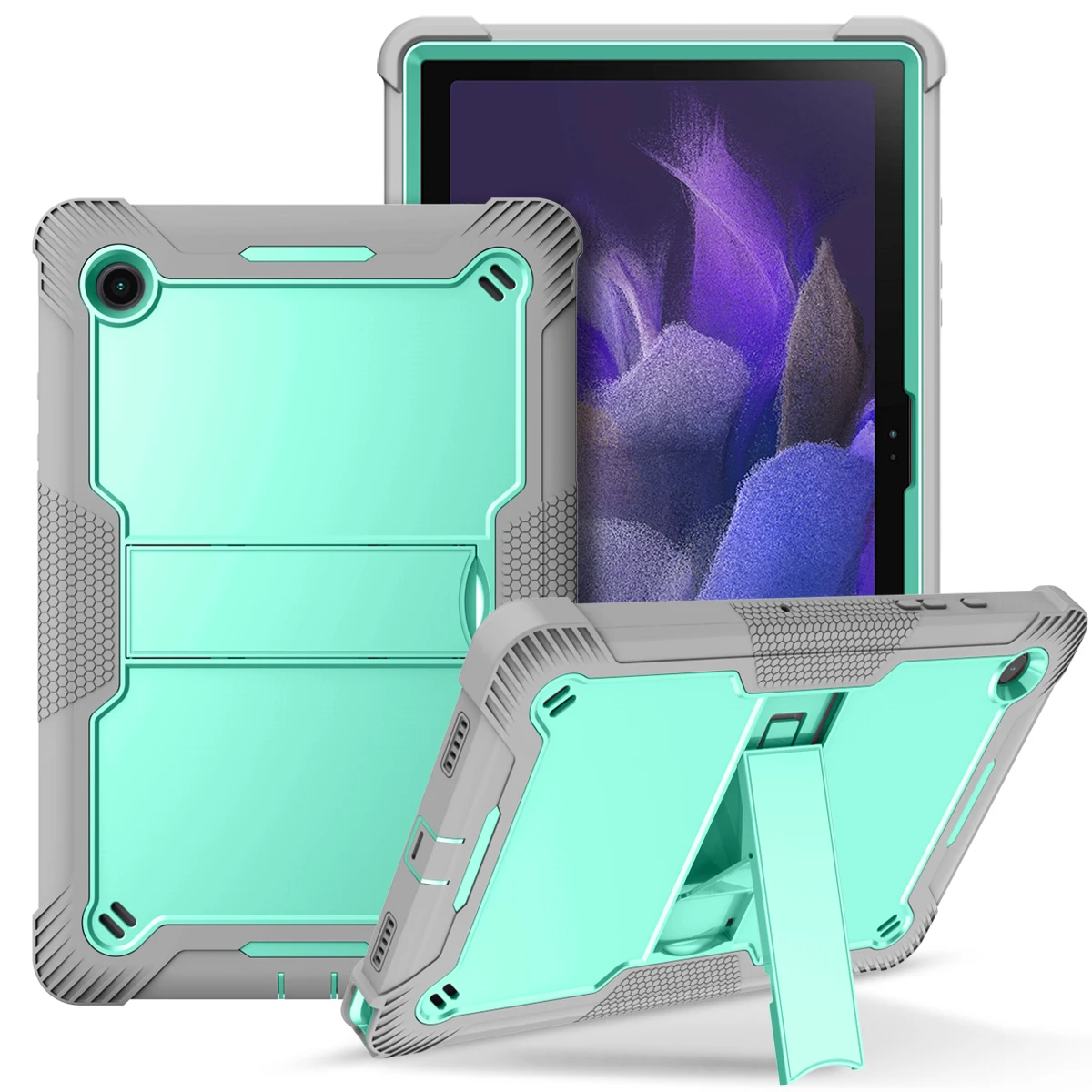 For Samsung Galaxy Tab A8 10.5 inch 2021 SM-X200 SM-X205 Case Kids Safe Silicon PC Hybrid Shockproof Antifall Stand Tablet Cover