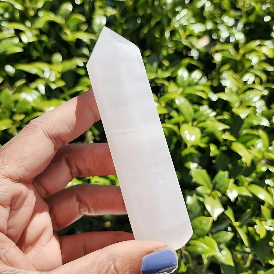 Selenite Stone Point Tower Specimen, Selenite Tower, Selenite Obelisk, Home Decoration Mineral Specimen, Home Decor Accents