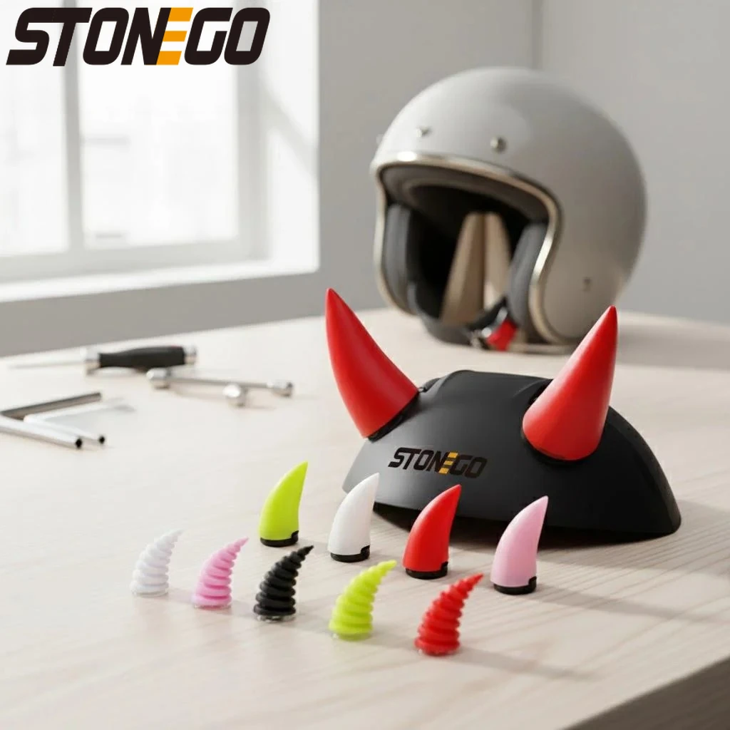 

Motorcycle Helmet Devil Horns Decoration Full Face Motocross Accessory Stylish Headwear for Off Road Riding Gear