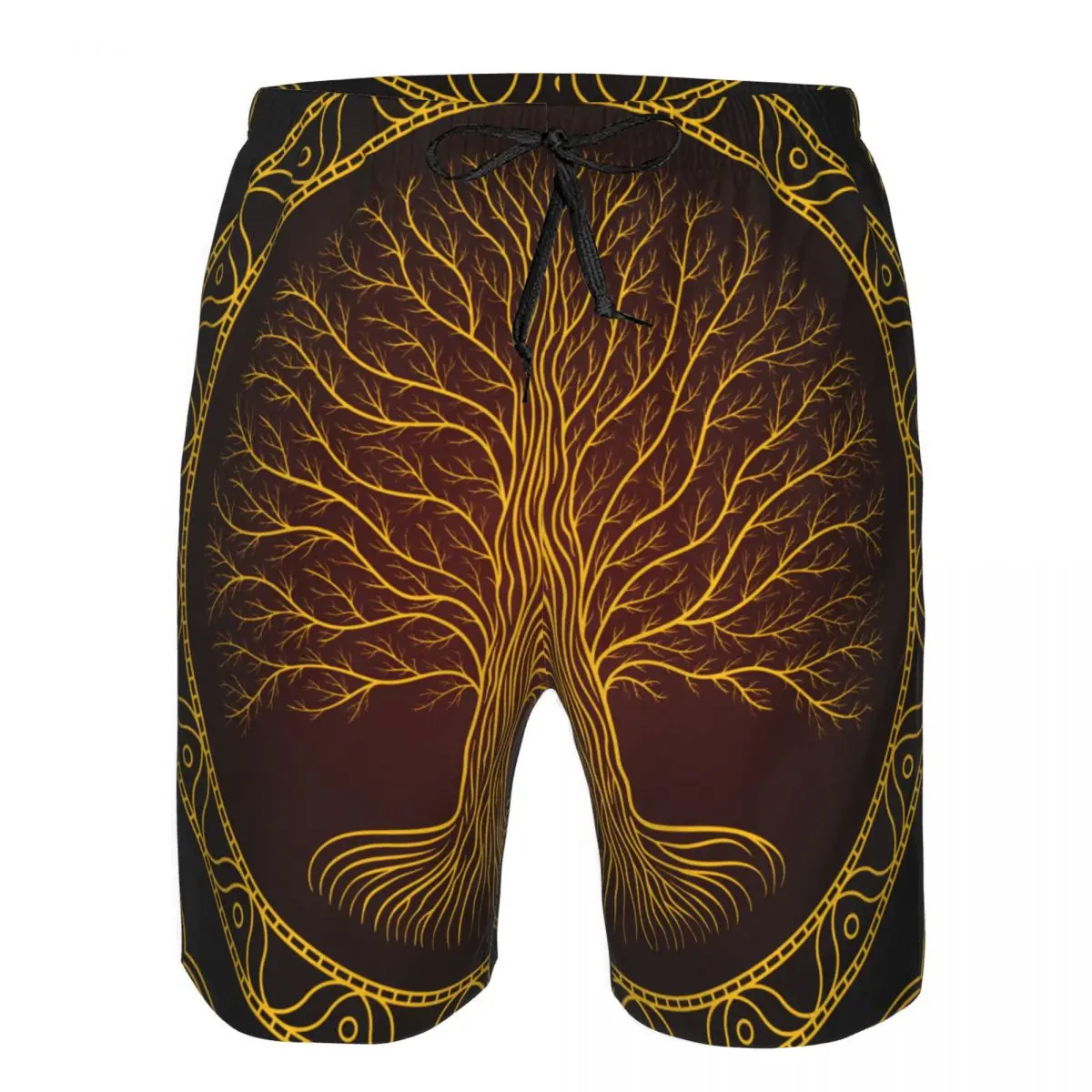 Quick Dry Summer Mens Beach Board Shorts Briefs For Man Swim Trunks Beachwear Yggdrasil Tree Of Life