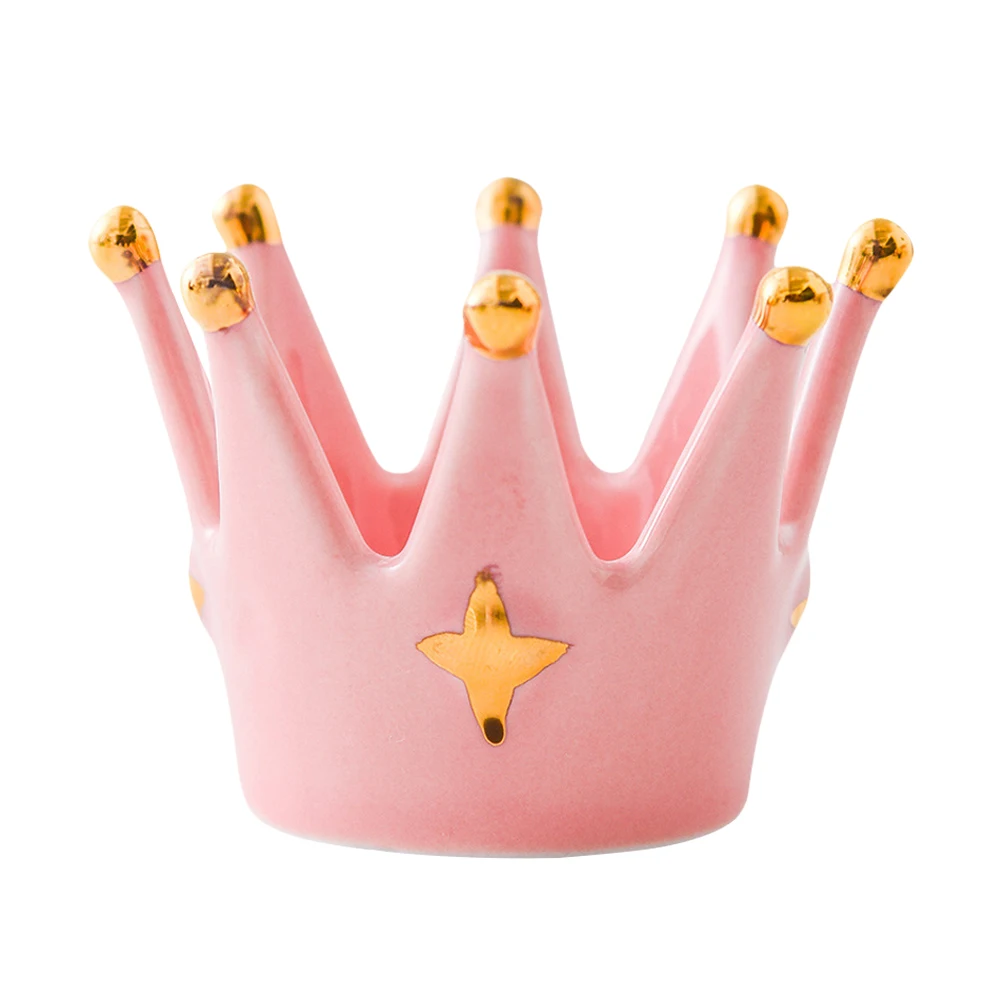 

Premium Ceramic Crown Adornment Stylish Stand for Home Decor Jewelry Organizer Craft Decoration Gift Use