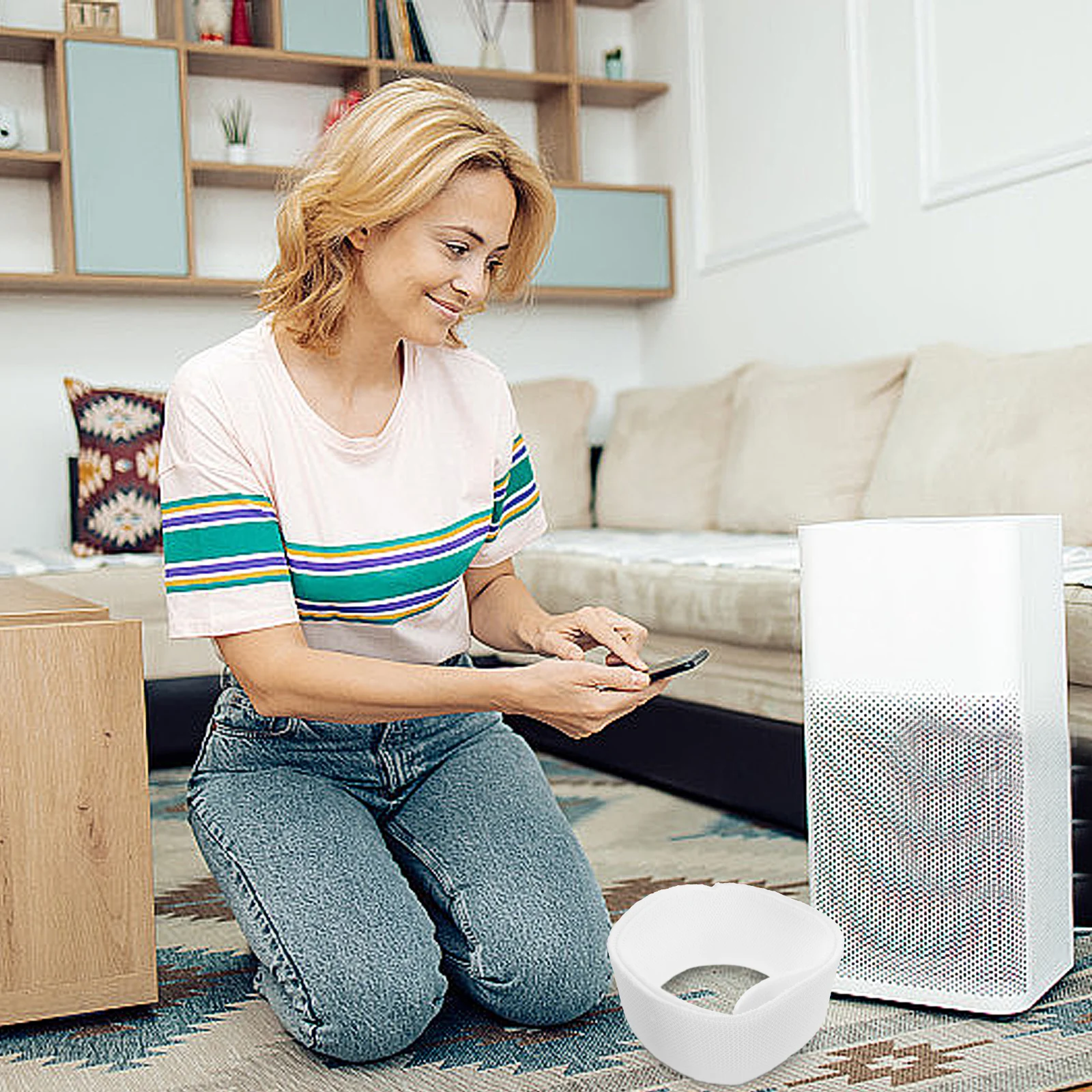 

1pcs Air Purifier Filter Replacement For Home Use Indoor Air Cleaning Tool Plastic Filter Supply Household Daily Essentials