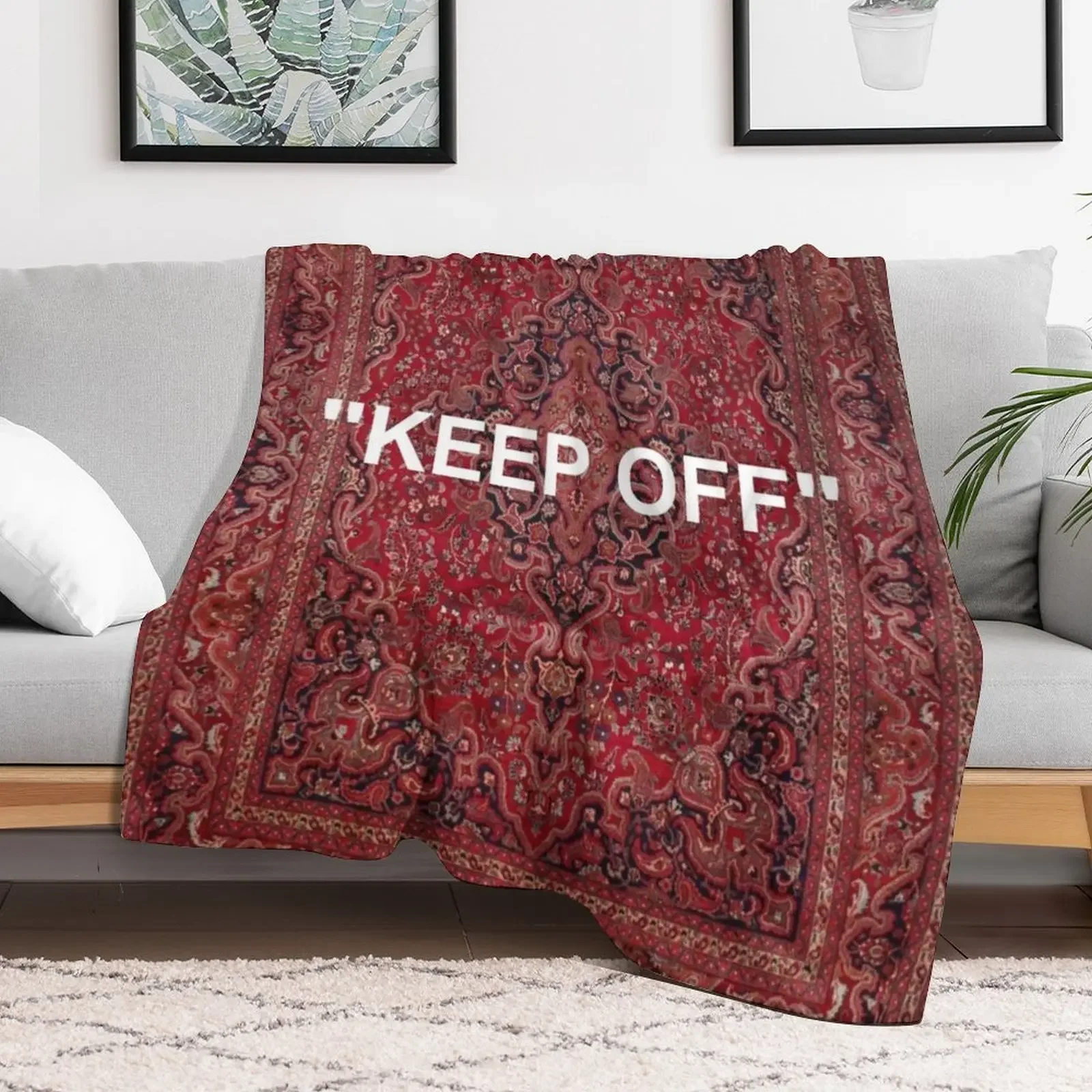 KEEP OFF - Antique Orian rug Throw Blanket Soft Travel Sleeping Bag For Baby Blankets