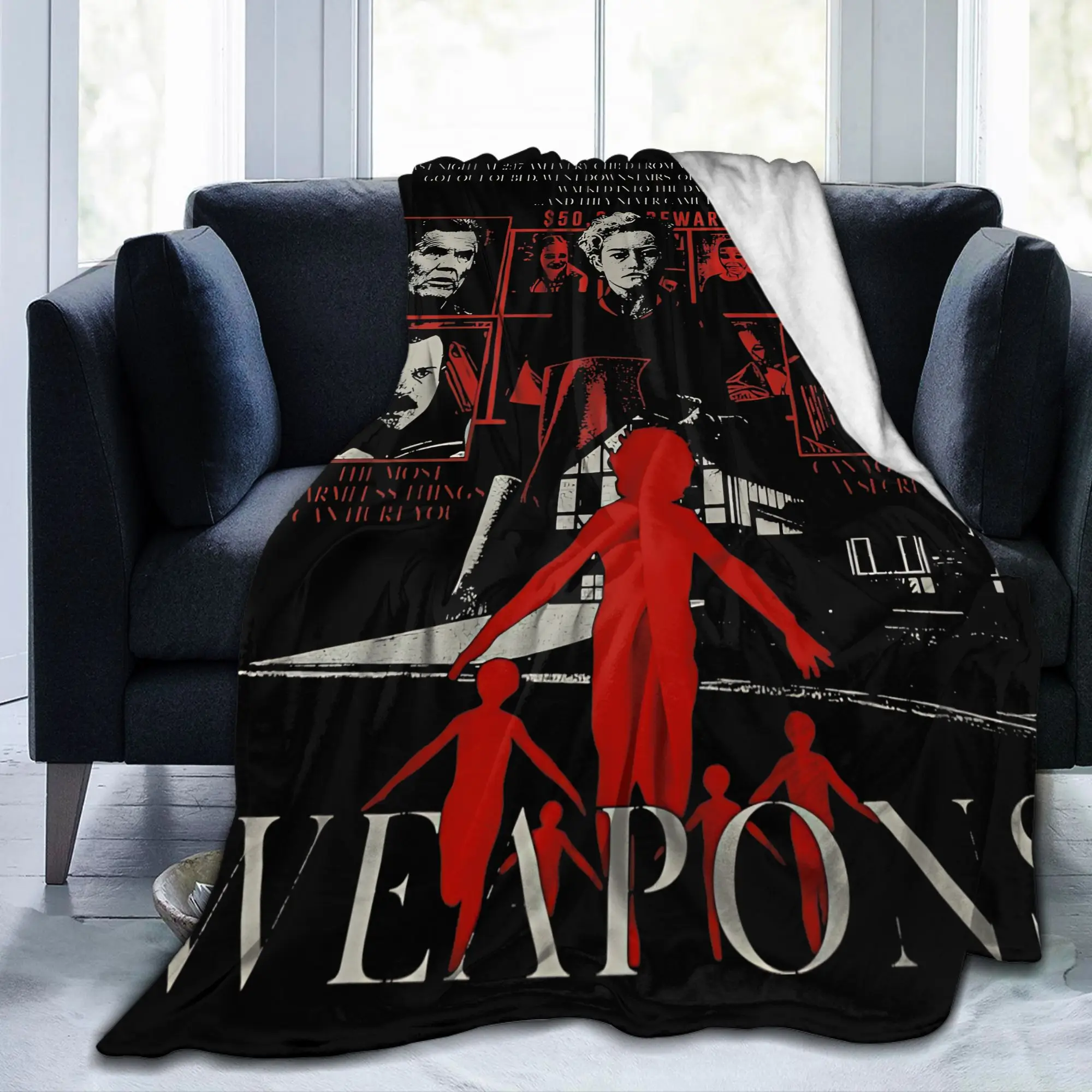 W-Weapons Horror Movie 2025 Blankets Flannel Printed  Multifunction Ultra-Soft Throw Blanket for Sofa