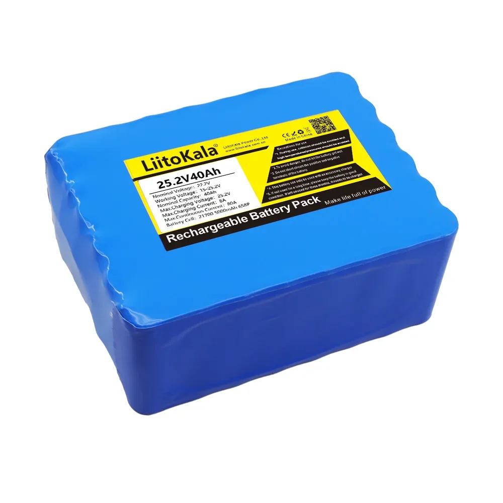 

LiitoKala Battery Pack 21700 24V10Ah/15Ah/20Ah/30Ah/40Ah 6S 250w 25.2V Lithium Ion For Wheelchair Electric Bicycle