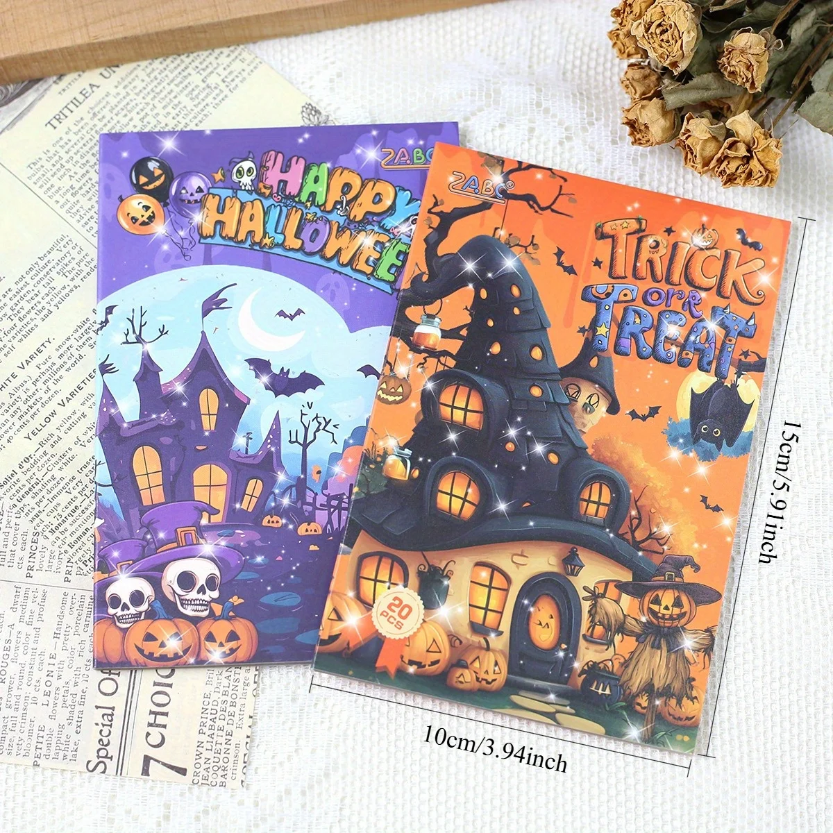 20 ورقة PET سجل القصاصات ملصقات كتاب سلسلة الهالوين لسكرابوكينغ غير المرغوب فيه مجلة الحرف الديكور مذكرات ملصقات الكولاج #3