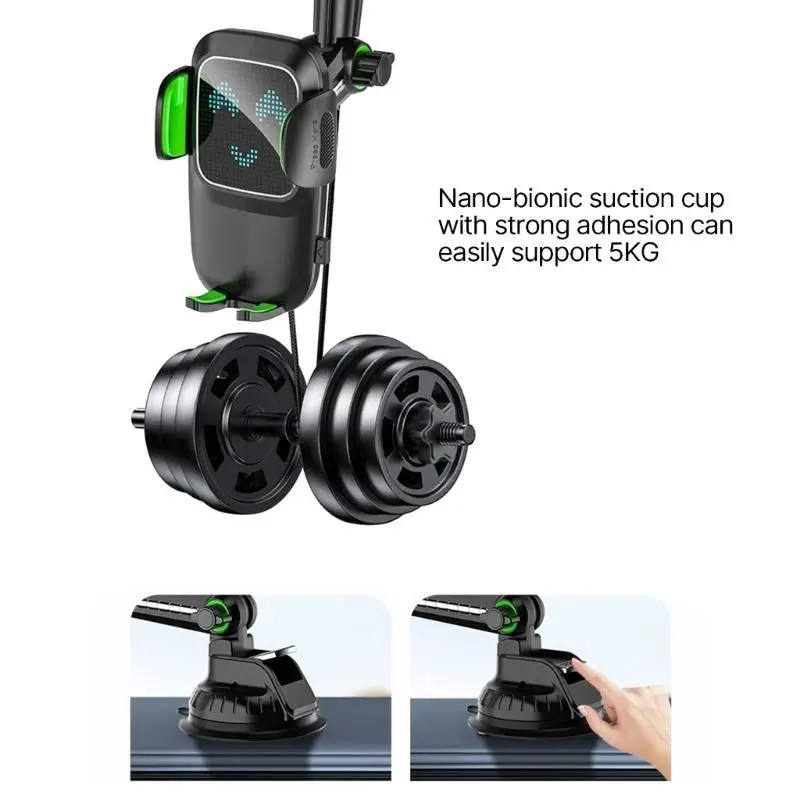 

652F Adjustable Universal Truck SUV Car Phone Mount with Powerful Clamps Sucker Cup Holder for Dashboard Windshield Bracket