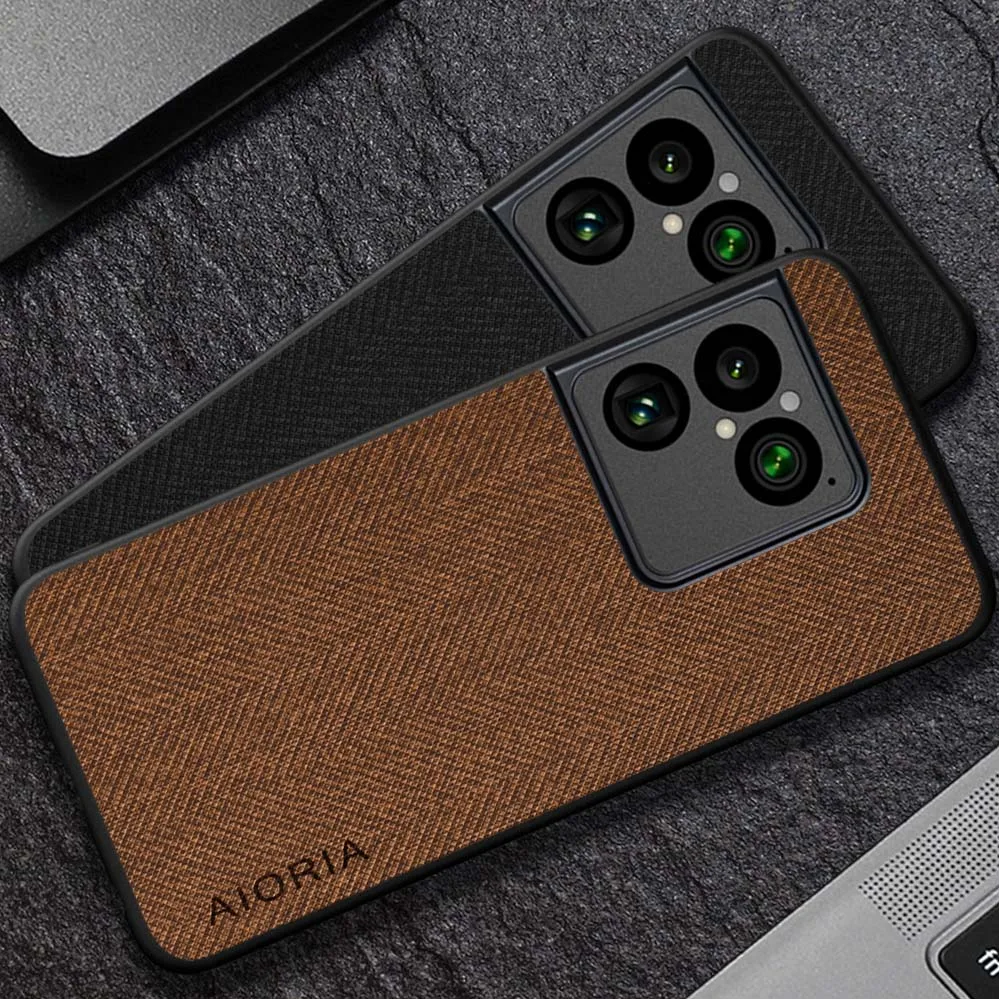 Capa para Sony Xperia 1 VIII, capa de luxo em couro têxtil macio para telefone, capa para sony xperia 1 viii