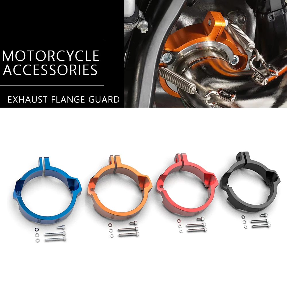 Exhaust Tip Muffler Pipe Clamp Flange Guard For KTM 250 300 SX XC XC-W 250 SX-F 2023-2024 2025 For Husqvarna TC TX TE 250 300