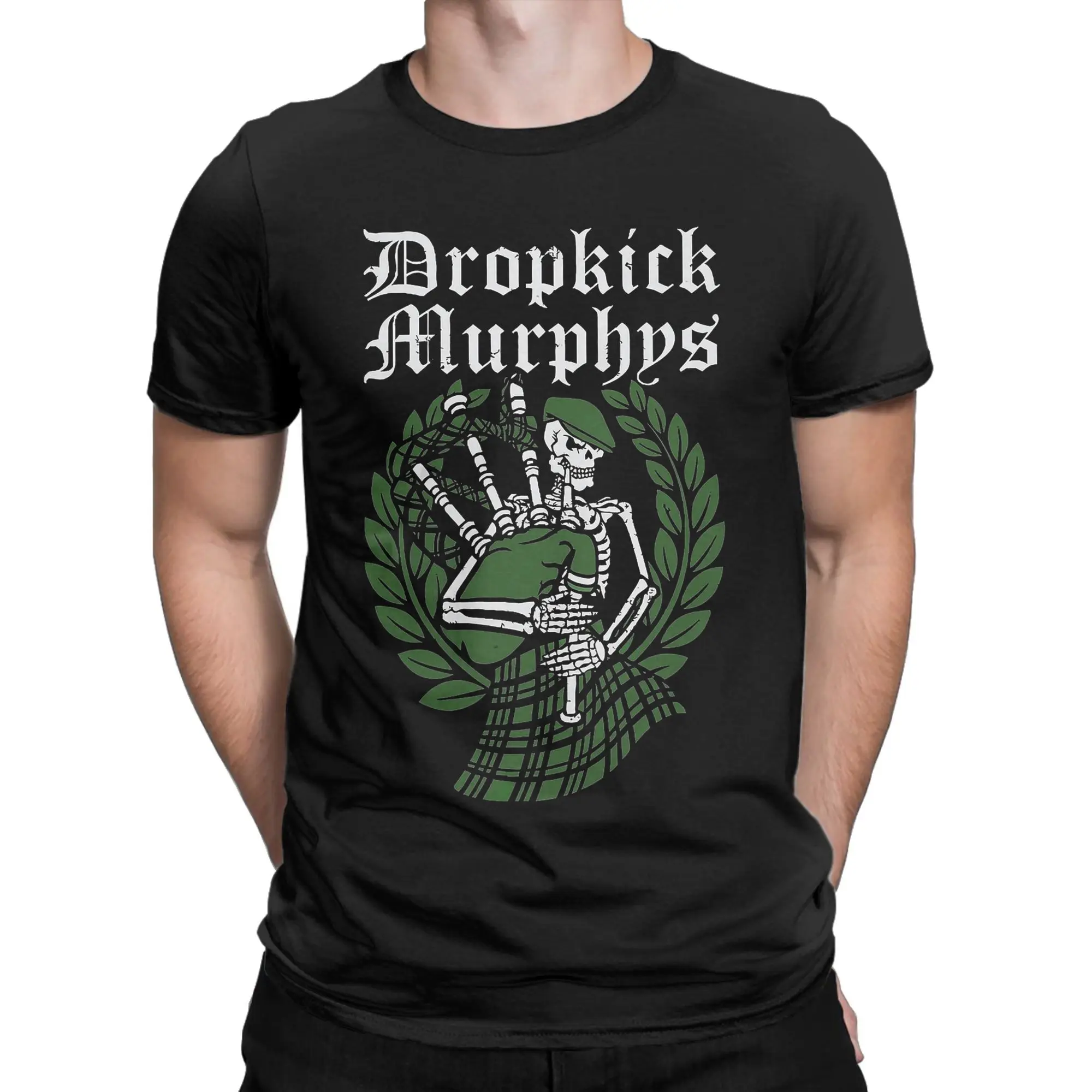 Dropkick Band Music Murphys Men's T Shirts American Rock Vintage Tee Shirt Short Sleeve T-Shirt 100% Cotton Plus Size Clothing