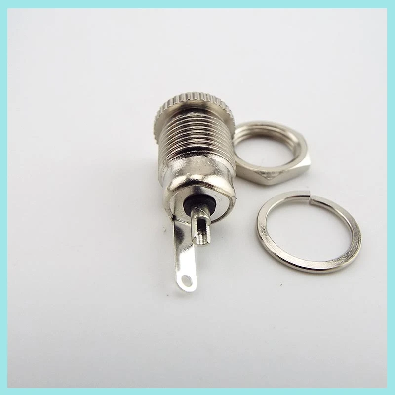 DC099 DC Power Supply Jack Socket Plug Connector 5.5 * 2.1 mm Female Panel Mount DC-099 Threaded Metal Charging Port 5.5 x 2.1mm