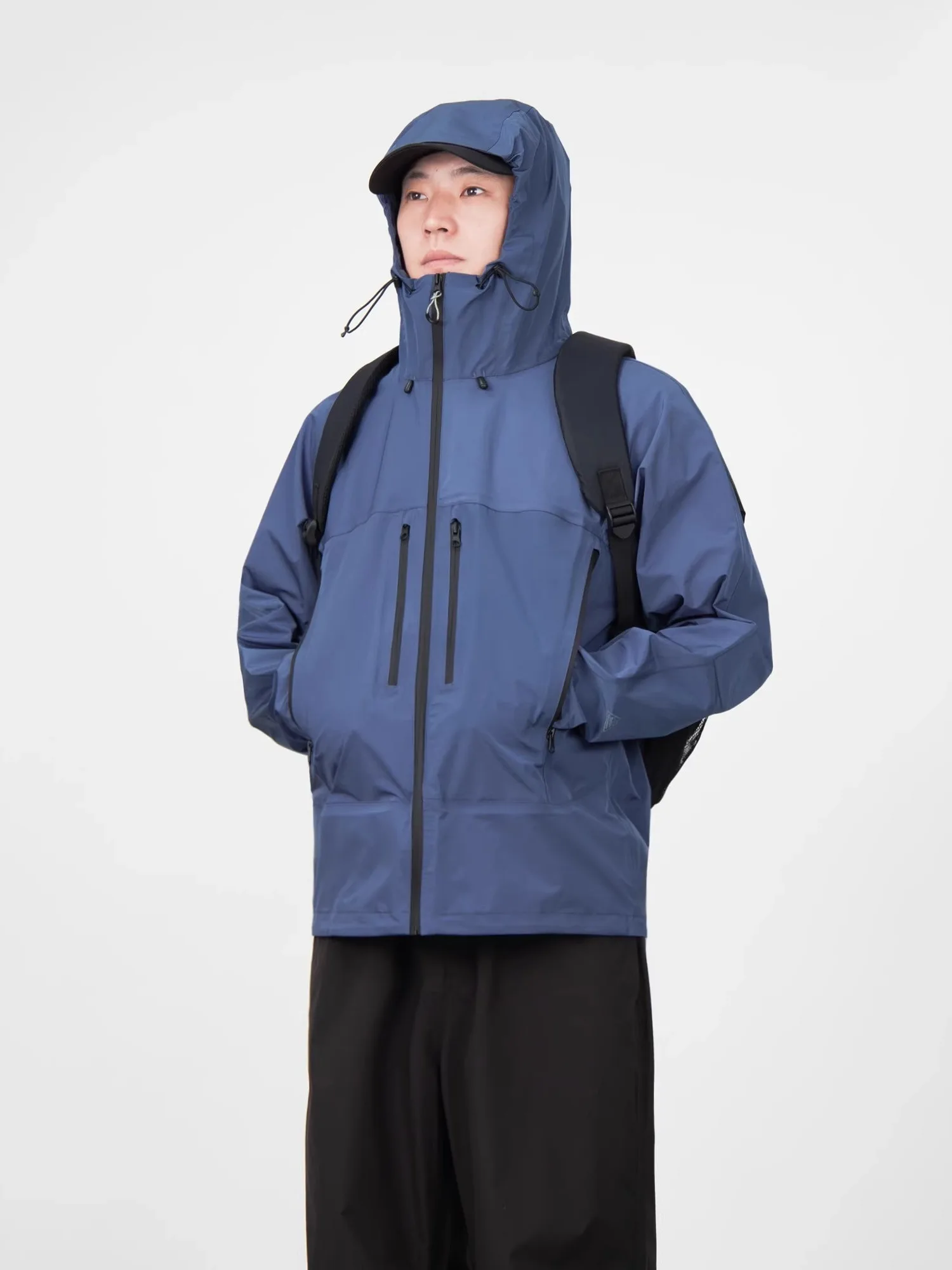 

PRIMEWARE 3L Full Prure Glue Водонепроницаемая жесткая тройная ткань ell для улицы, свободная посадка с капюшоном для мужчин и женщин