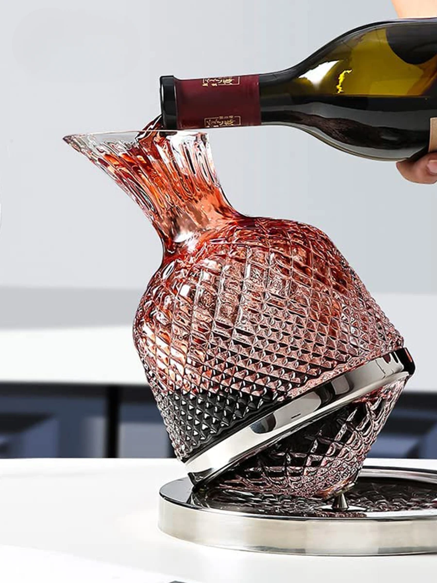 

SOING genuine crystal glass red wine decanter rotating wine dispenser European-style household tumbler wine dispenser