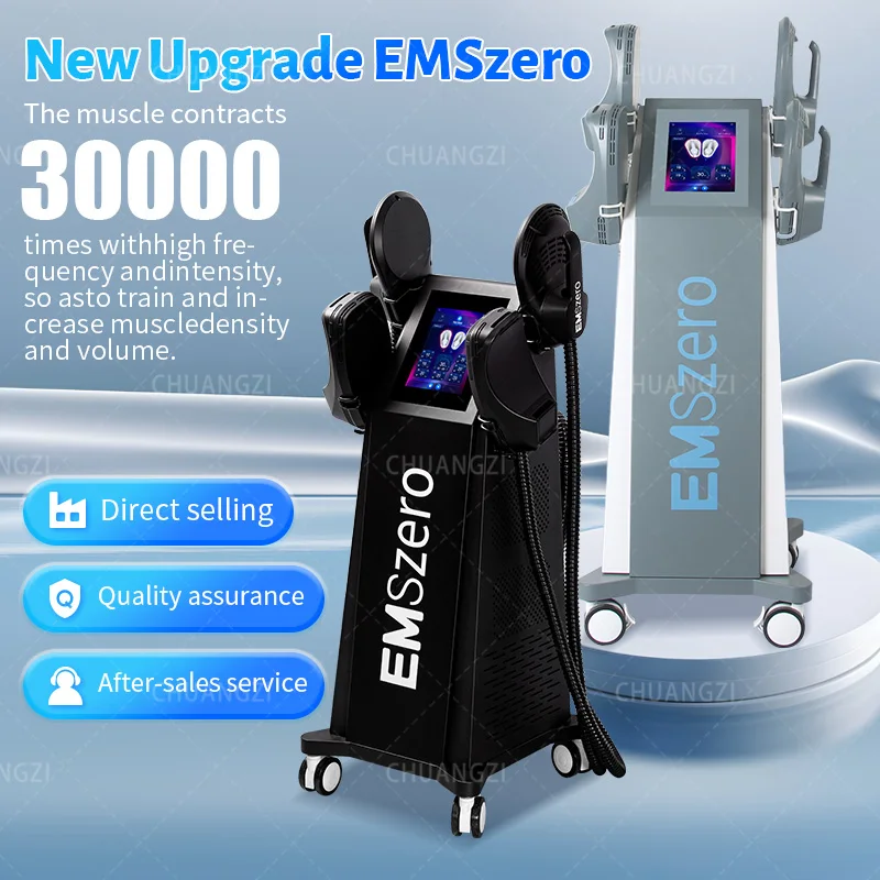 EMSzero EMS Body Slimming Sculpting in Sculpt Machine 200HZ Weight Lose Electromagnetic Muscle Fat Removal with 4 Handle