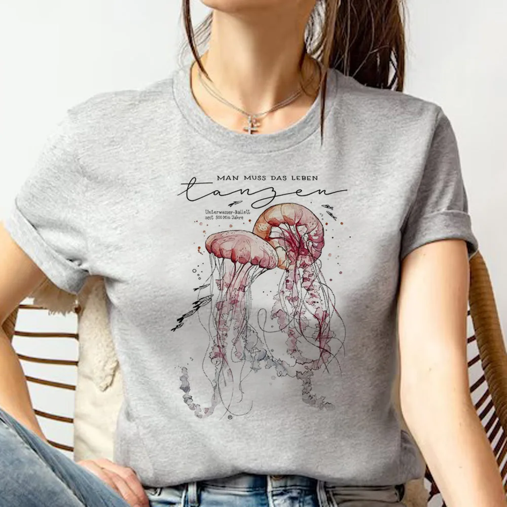 Jellyfish Tee women streetwear funny tshirt female graphic clothes