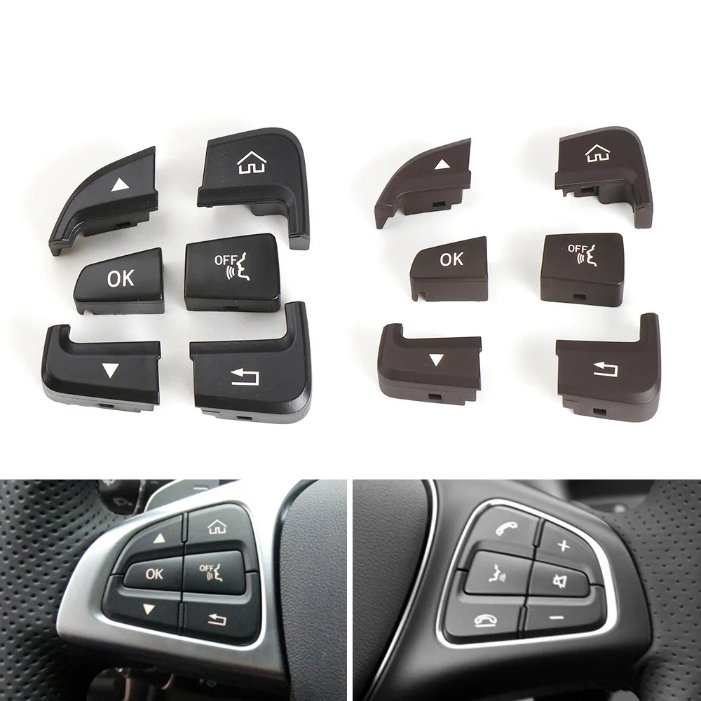 Car Steering Wheel Switch Control Buttons Multi-function Switch Button For Mercedes Benz C GLC Class W205 W253 2015-2021